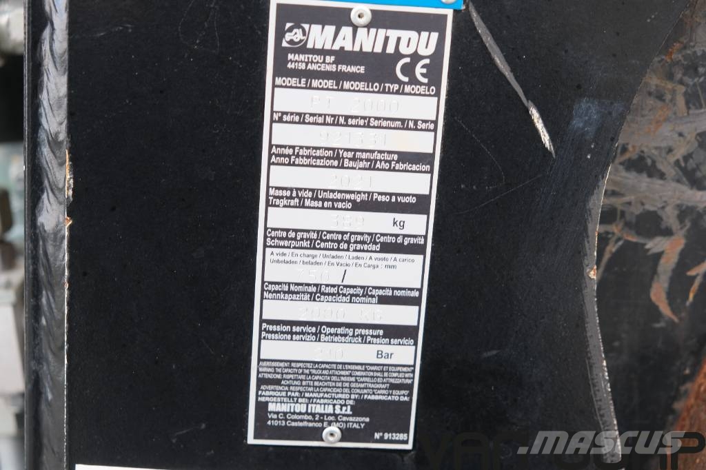 Manitou PT 2000 Lier seilwinde winch winde Ładowarki teleskopowe