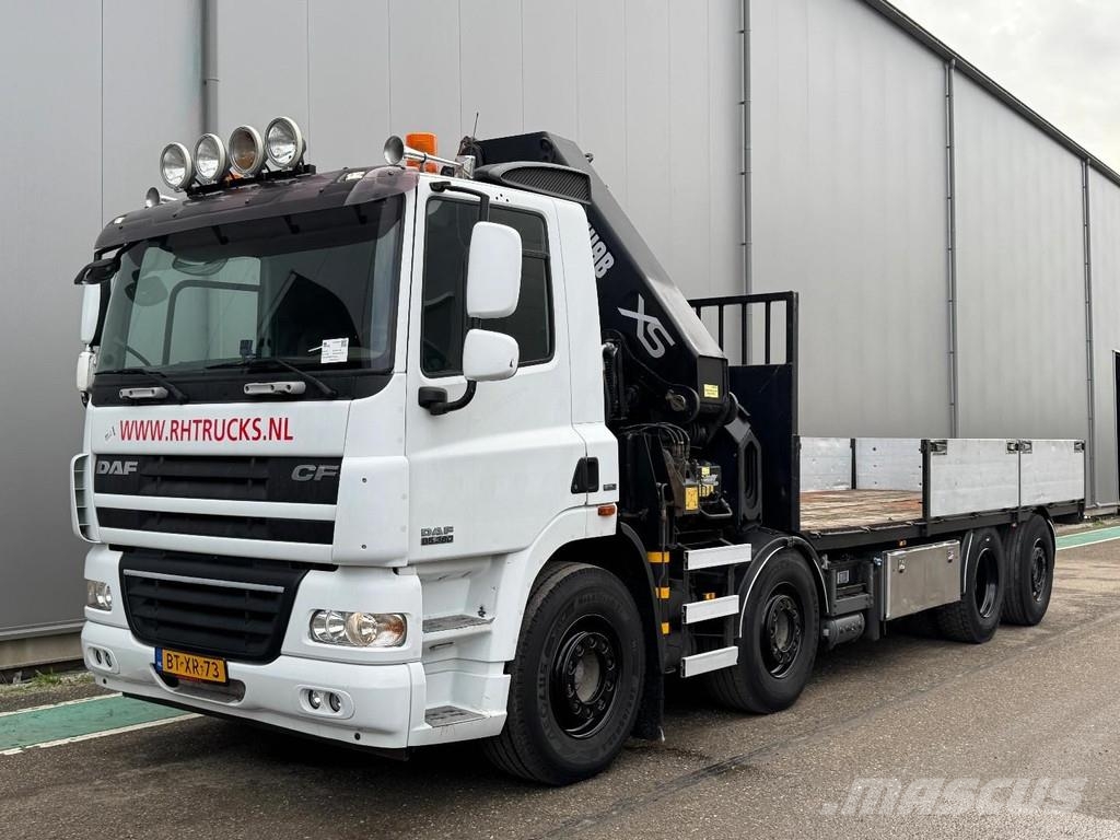 DAF CF 85.360 8x2 + HIAB 422E8 + REMOTE CONTROL Flatbed / Dropside trucks