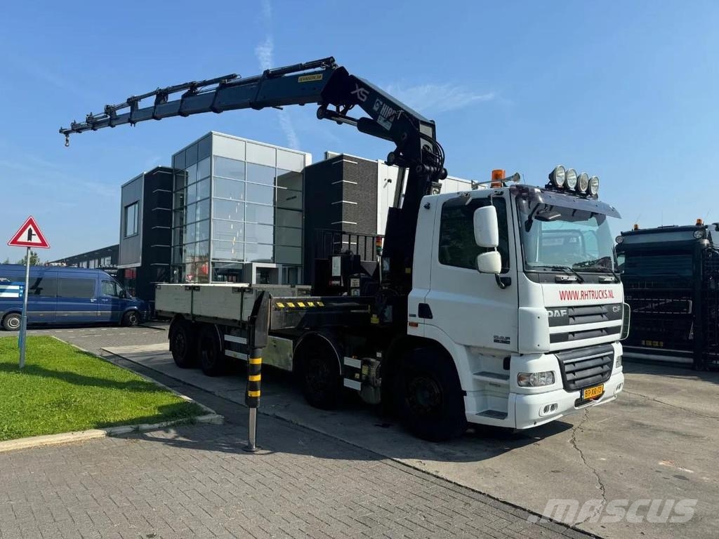 DAF CF 85.360 8x2 + HIAB 422E8 + REMOTE CONTROL Flatbed / Dropside trucks