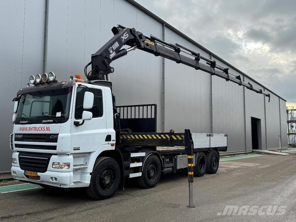 DAF CF 85.360 8x2 + HIAB 422E8 + REMOTE CONTROL Flatbed / Dropside trucks