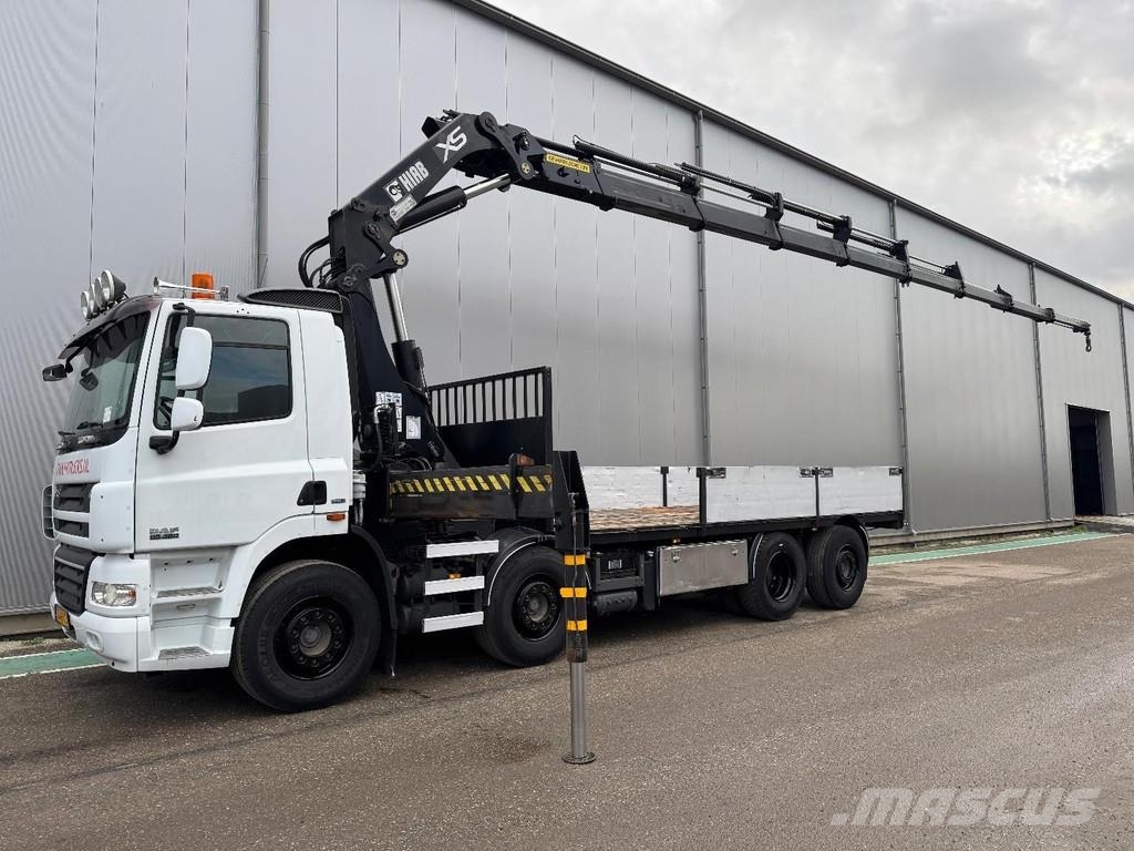 DAF CF 85.360 8x2 + HIAB 422E8 + REMOTE CONTROL Flatbed / Dropside trucks