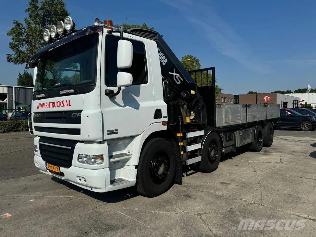 DAF CF 85.360 8x2 + HIAB 422E8 + REMOTE CONTROL Flatbed / Dropside trucks