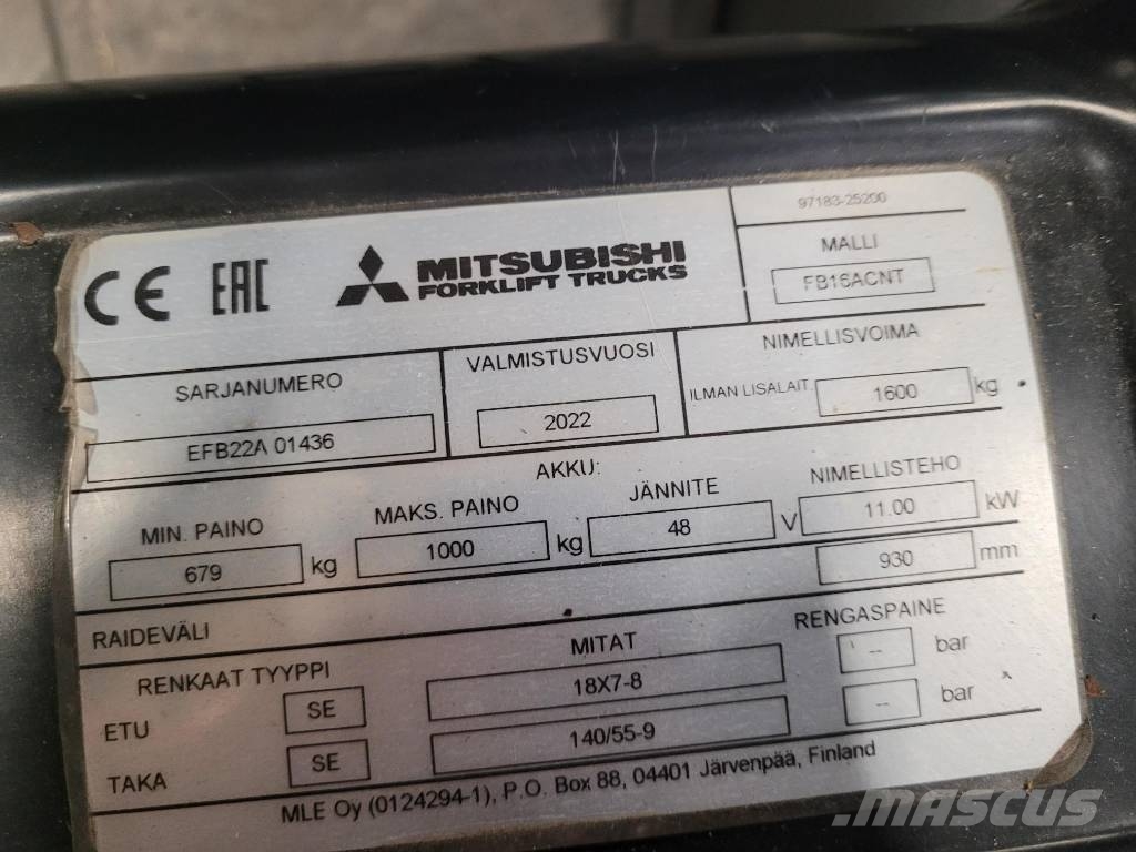 Mitsubishi FB 16 ACNT Sähkötrukit