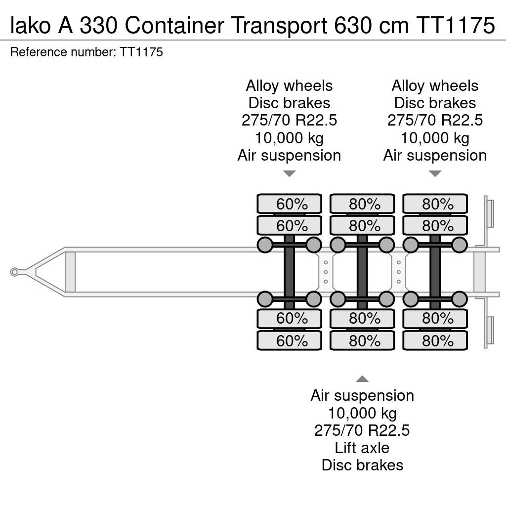 Lako A 330 Container Transport 630 cm Växelflak-/Containersläp