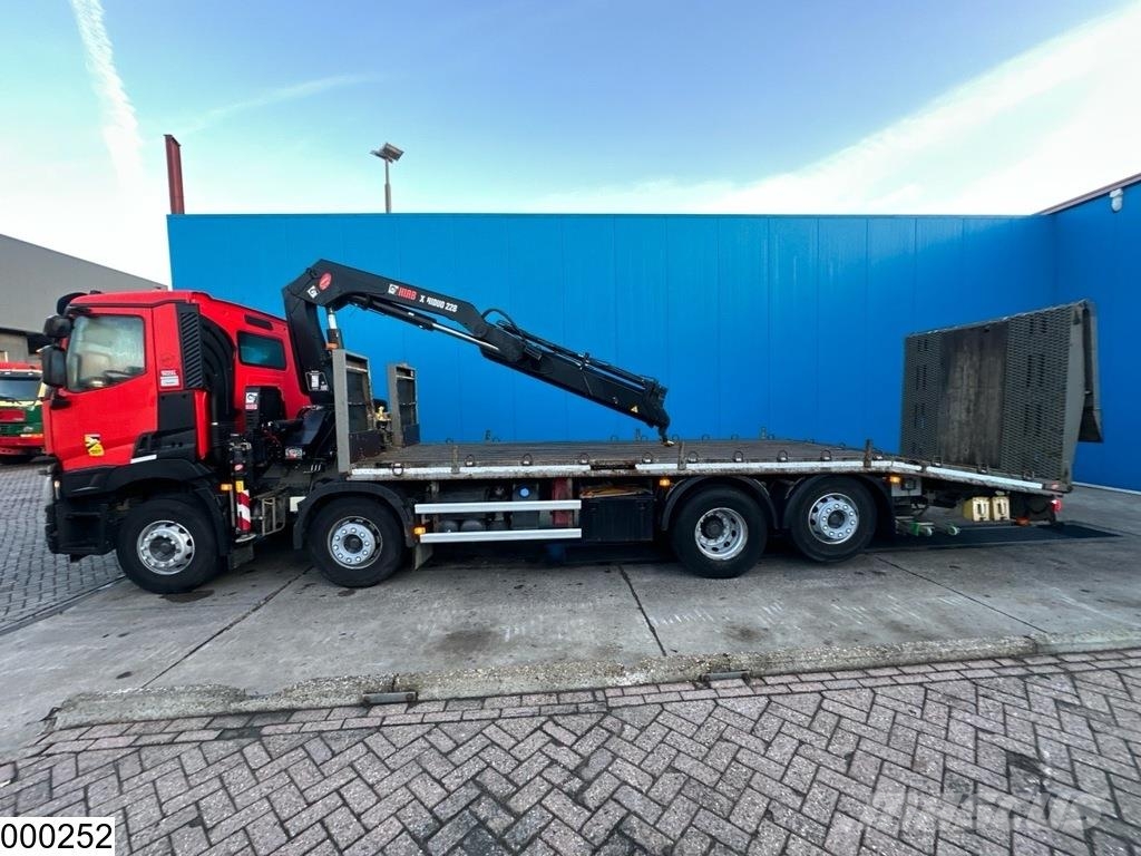 Renault C 380 8x2 EURO 6, Fassi, Remote Platte bakwagens