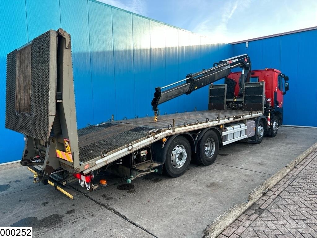 Renault C 380 8x2 EURO 6, Fassi, Remote Platte bakwagens