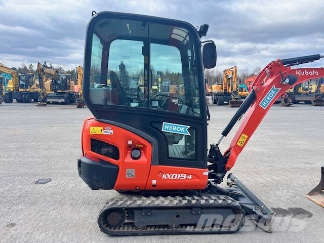 Kubota KX 019-4 / Engcon ,Luiskak,Kuokkak,Kaapelik Mini excavators < 7t (Mini diggers)