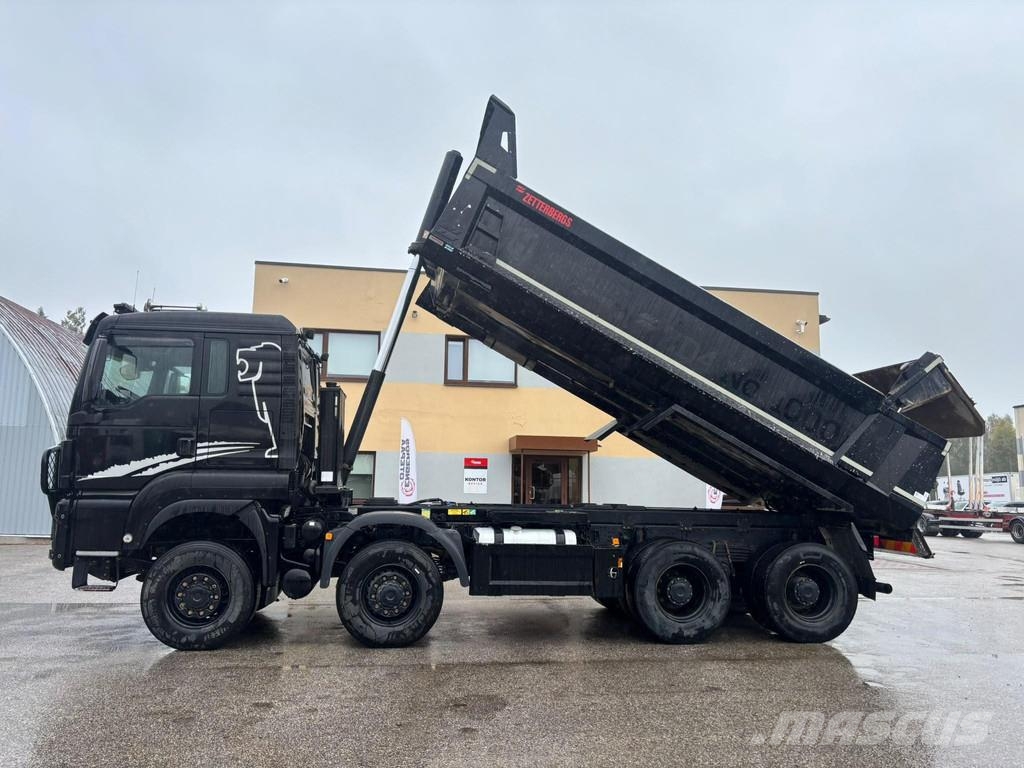 MAN TGS 41.500 8x6 EURO6 FULL STEEL + RETARDER + VIBRA Camion benne