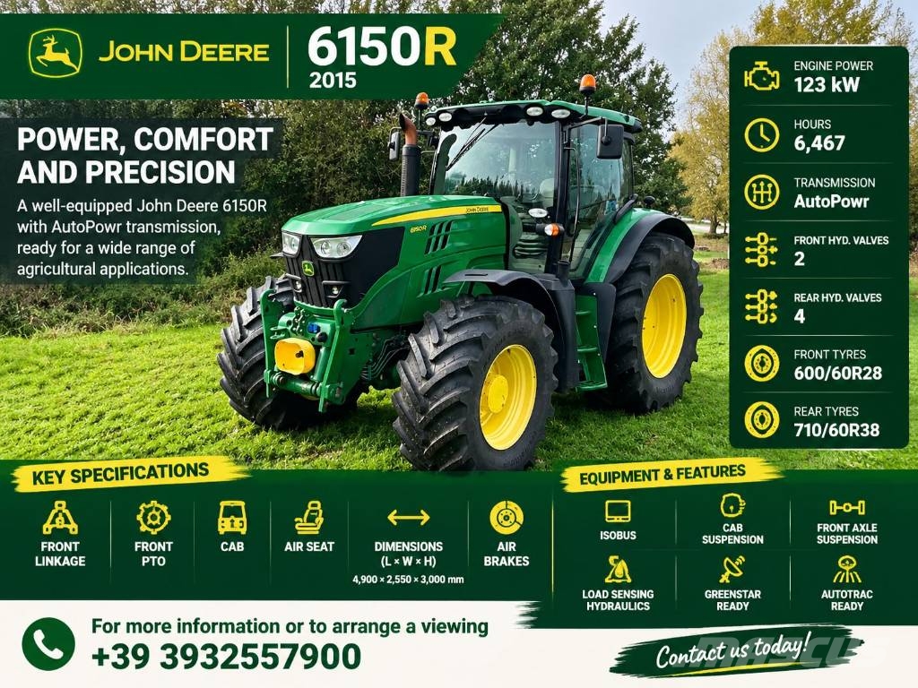 John Deere 6150 R Traktörler