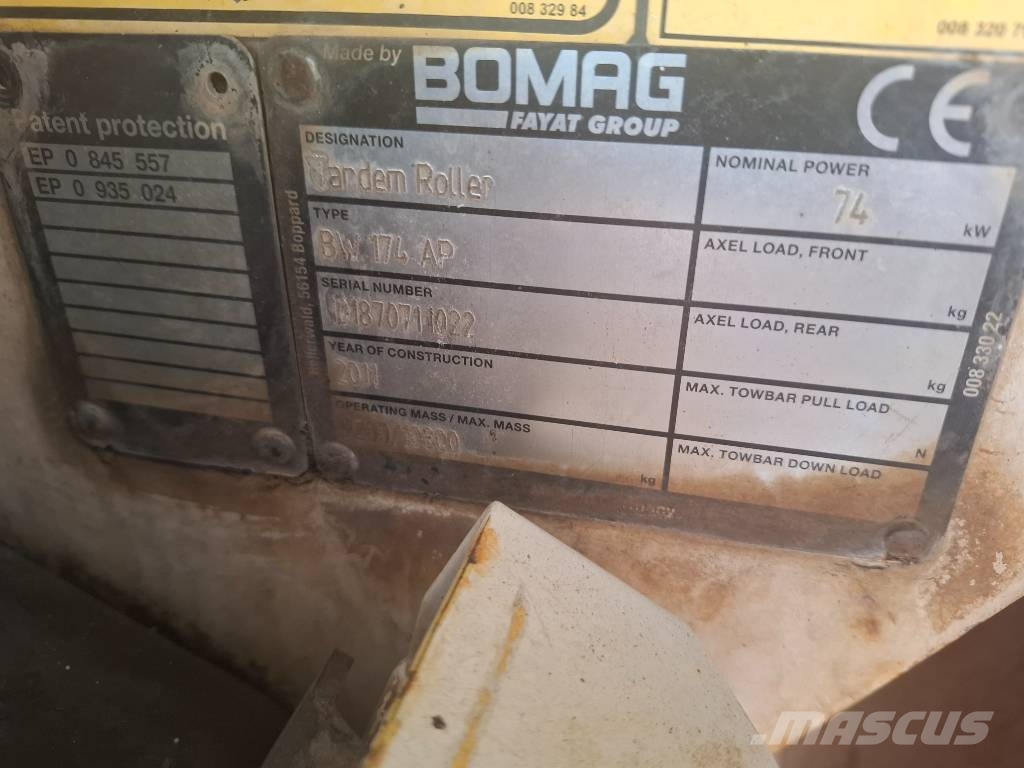 Valec BOMAG Rodillos de doble tambor