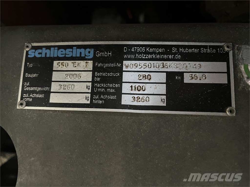 Schliesing MX 550 Houtversnipperaars
