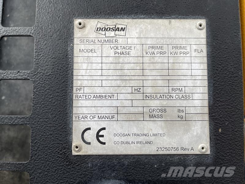 Doosan G40 Dízel áramfejlesztők