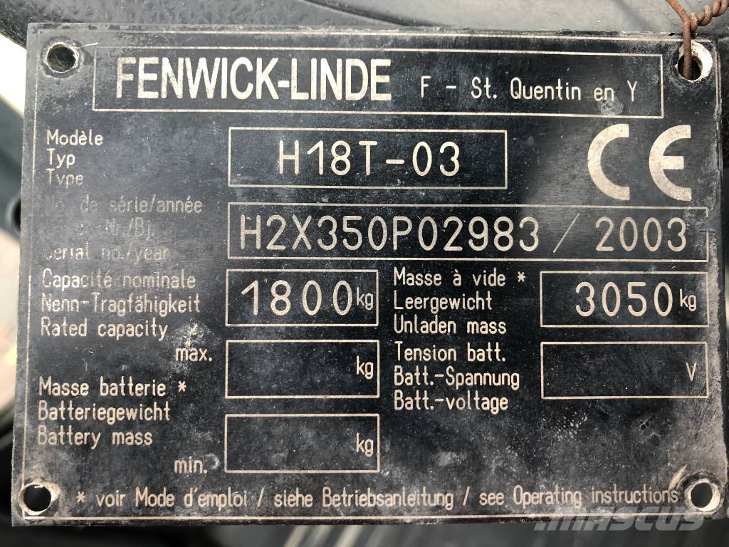 Linde H18T-03 /350/ V-3378 OB Plinski viljuškari