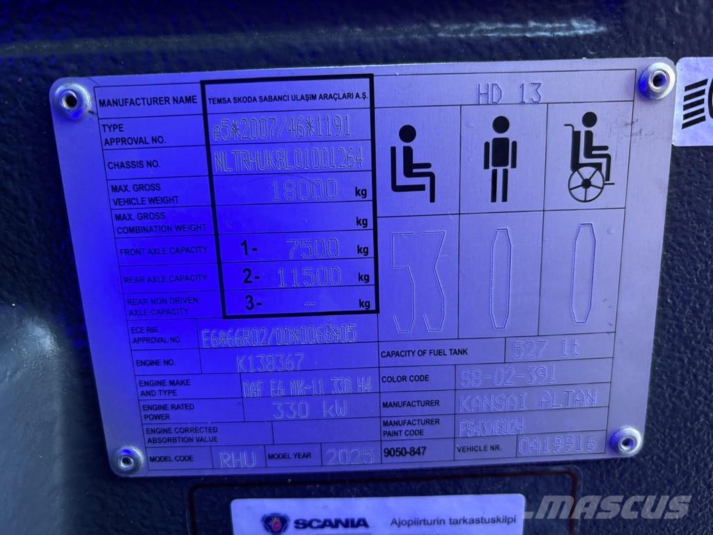 Temsa HD13 53+1+1pax / WC / USB Autocar