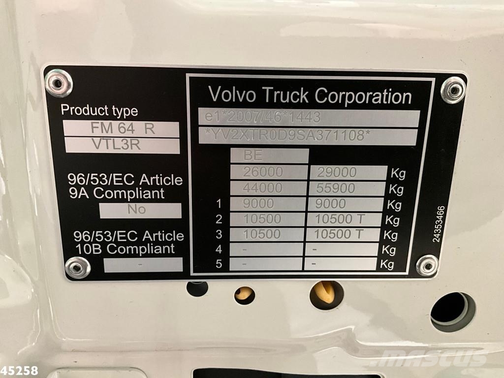 Volvo FMX 430 6x4 VDL 21 Ton haakarmsysteem gancho Caminhões Roll-on Roll-off