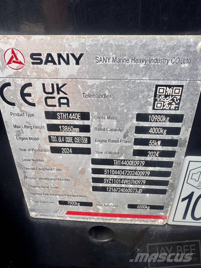 Sany STH 1440 Teleskoplastare