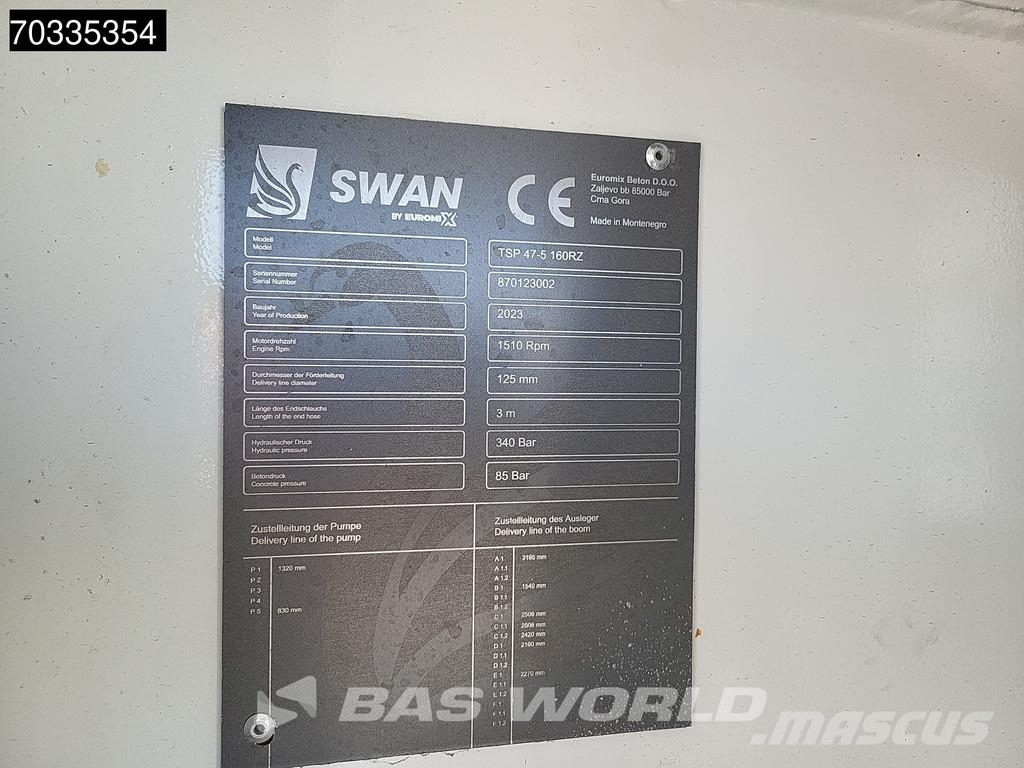 MAN TGS 35.510 8X4 47 mtrs SWAN TSP 47-5 160RZ concret 混凝土泵浦