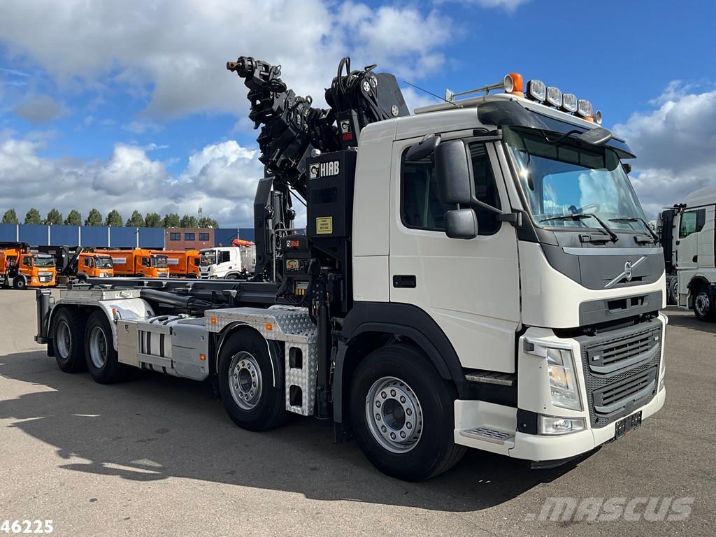 Volvo FM 410 8x4 Hiab 28 Tonmeter laadkraan met 20 Ton S Kotalni prekucni tovornjaki