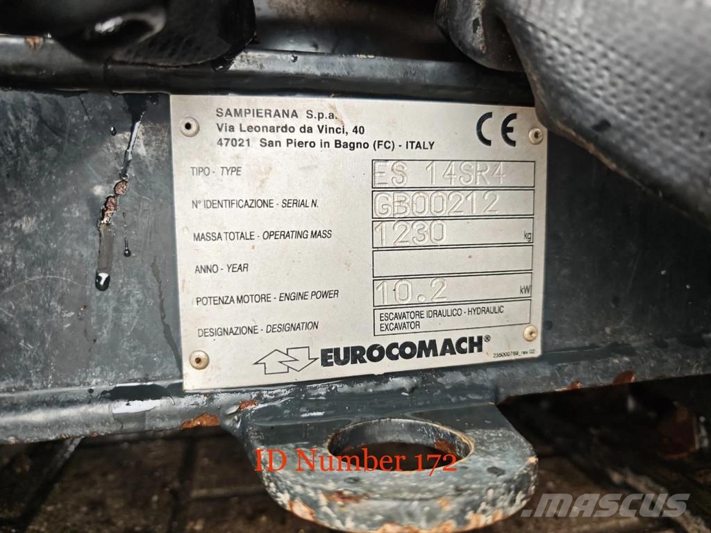Eurocomach ES 14 SR4 2 Buckets! Minigraafmachines < 7t