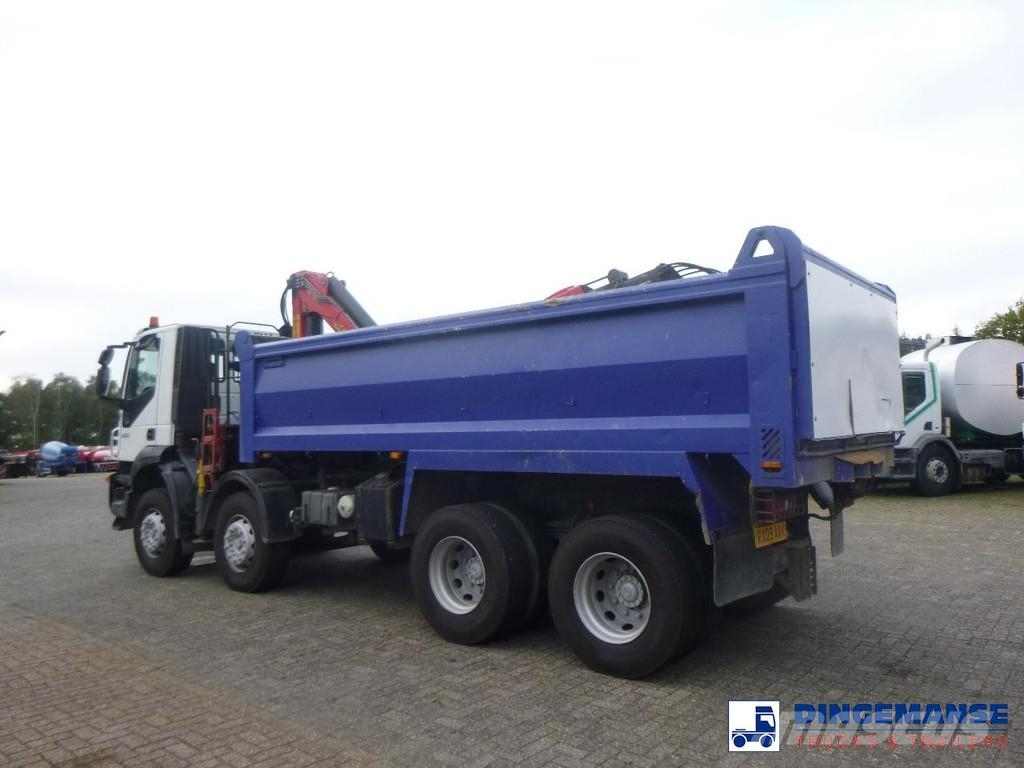 Iveco AD340T36 8x4 RHD tipper + Palfinger E120 plus + gr All-Terrain-Krane