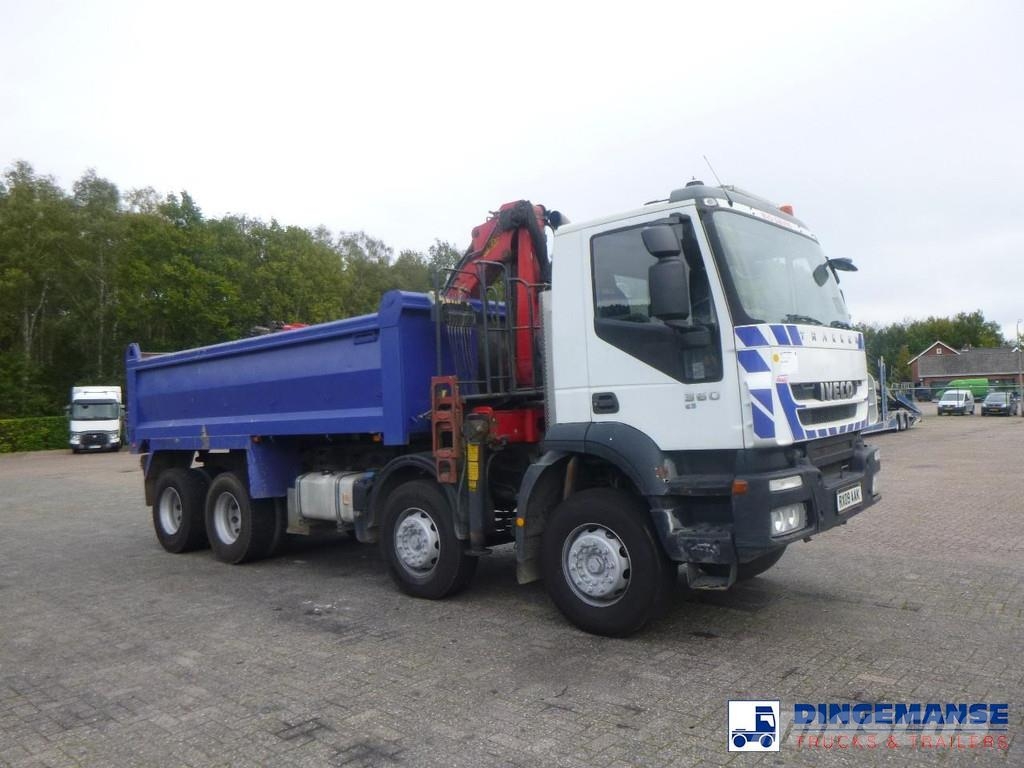 Iveco AD340T36 8x4 RHD tipper + Palfinger E120 plus + gr All-Terrain-Krane