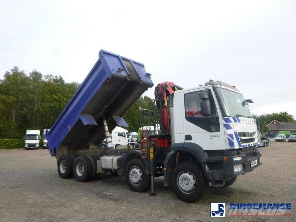 Iveco AD340T36 8x4 RHD tipper + Palfinger E120 plus + gr All-Terrain-Krane