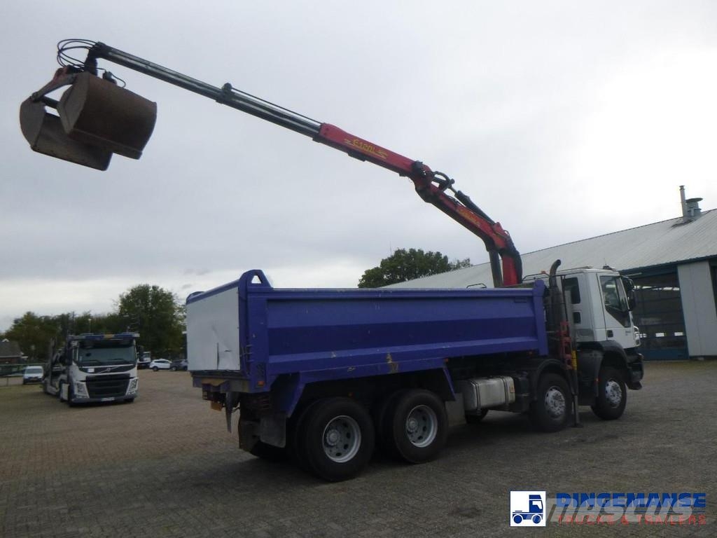 Iveco AD340T36 8x4 RHD tipper + Palfinger E120 plus + gr All-Terrain-Krane