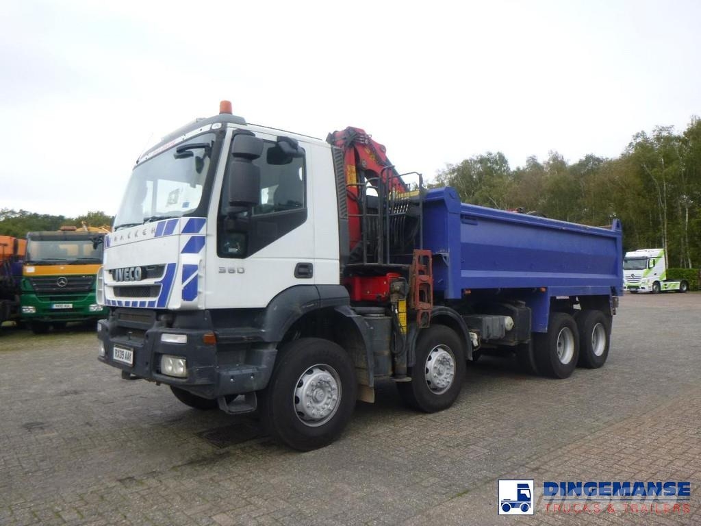 Iveco AD340T36 8x4 RHD tipper + Palfinger E120 plus + gr All-Terrain-Krane