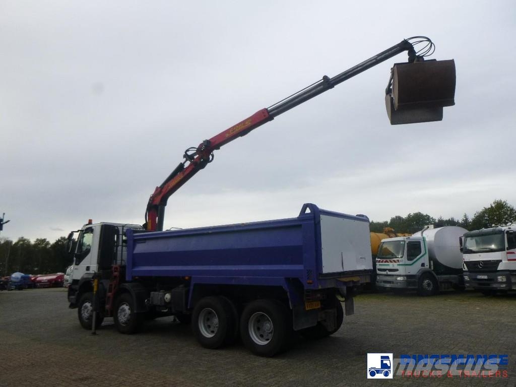 Iveco AD340T36 8x4 RHD tipper + Palfinger E120 plus + gr All-Terrain-Krane