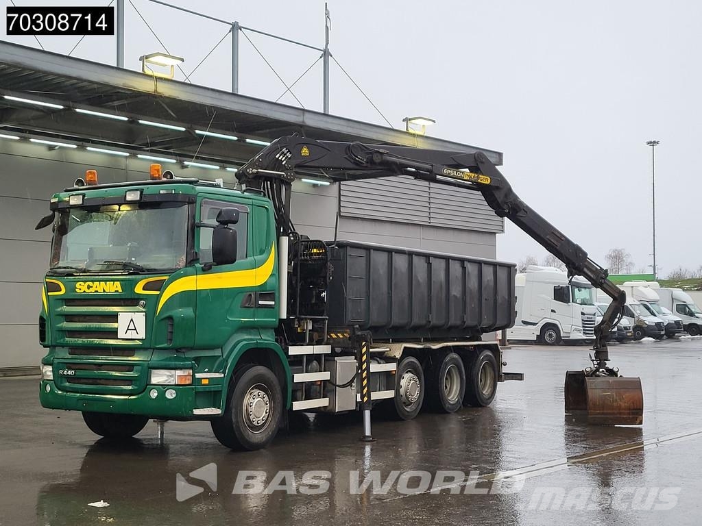 Scania R440 8X2 Palfinger Q150Z82 Kran Crane Bevako cable Bañeras basculantes usadas