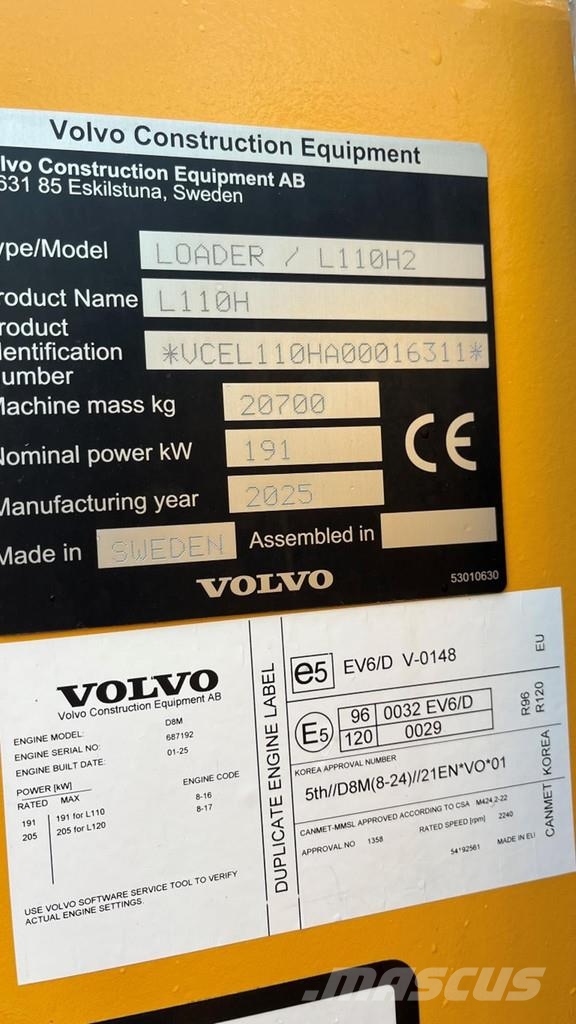 Volvo L110H Incarcator pe pneuri