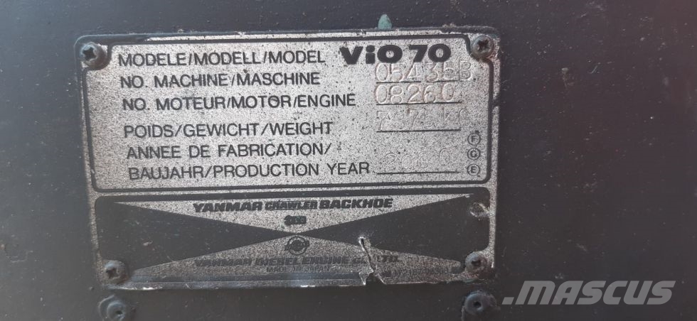 Yanmar Vio 70 Mini excavadoras < 7t