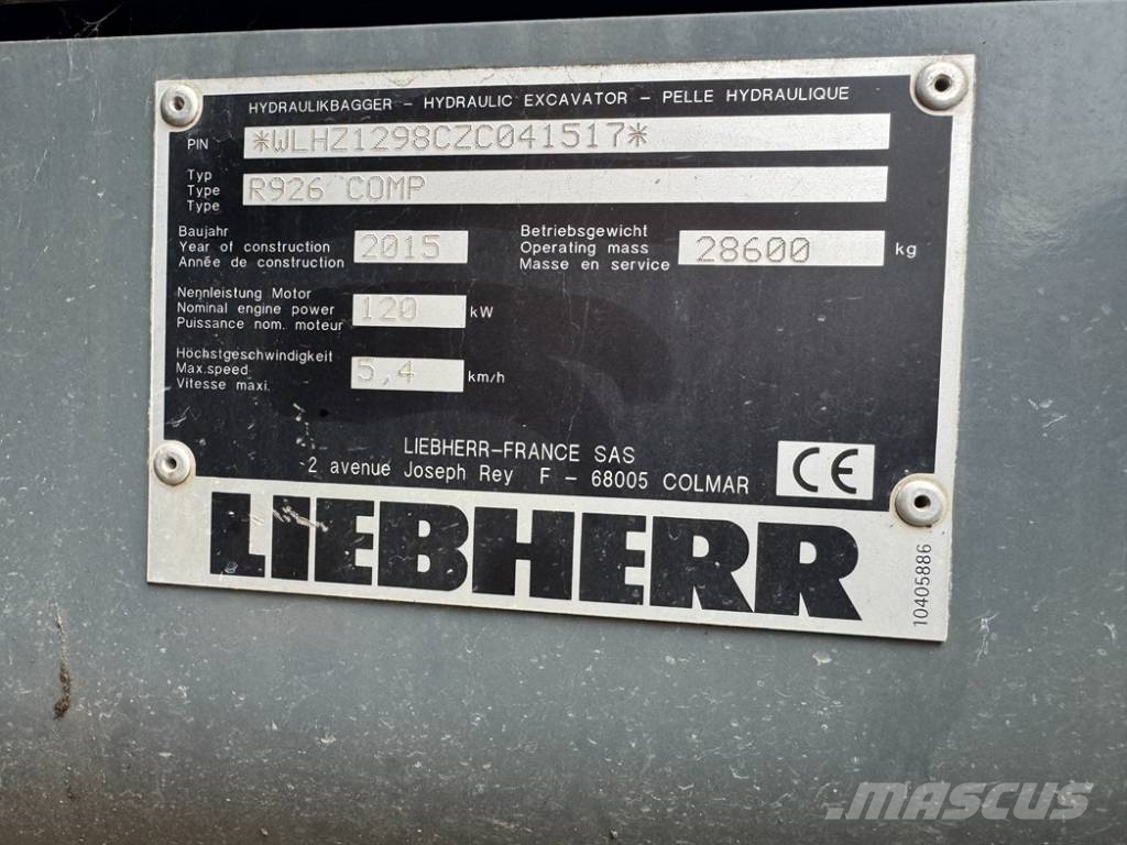 Liebherr R926 Compact Litronic leveling 3d system incl Excavadoras sobre orugas