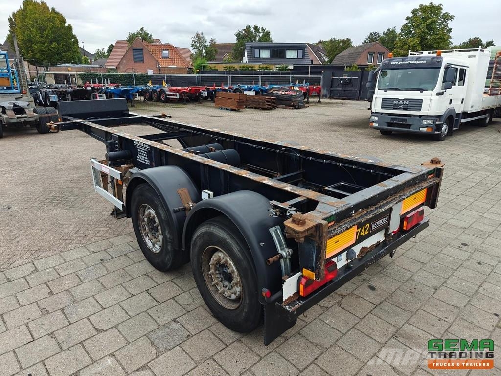 Renders EURO 700 20FT - 3040KG - 2 Mercedes Axles Disc Bra Semirremolques portacontenedores