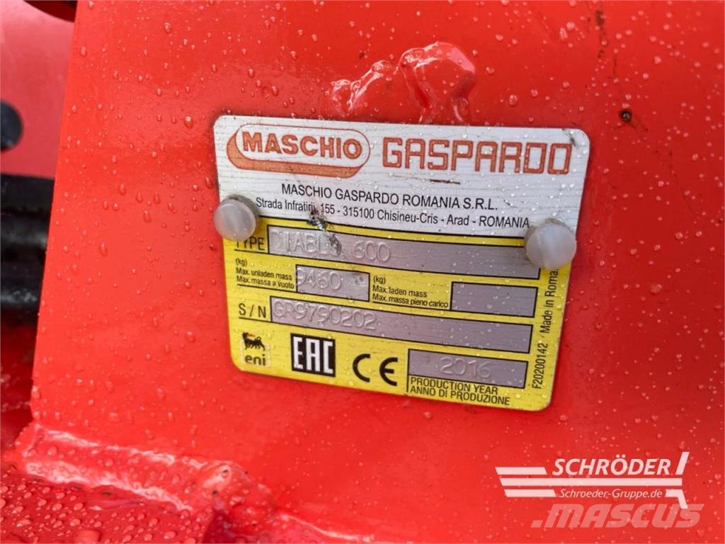Maschio DIABLO 600/13 TIEFENLOCKERER Ďalšie stroje na spracovanie pôdy a príslušenstvo
