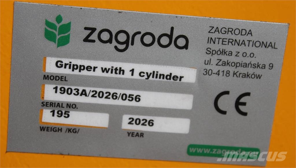 Zagroda Rundballengreifer mit 1 Zylinder Standard Εξαρτήματα εμπρόσθιων φορτωτών