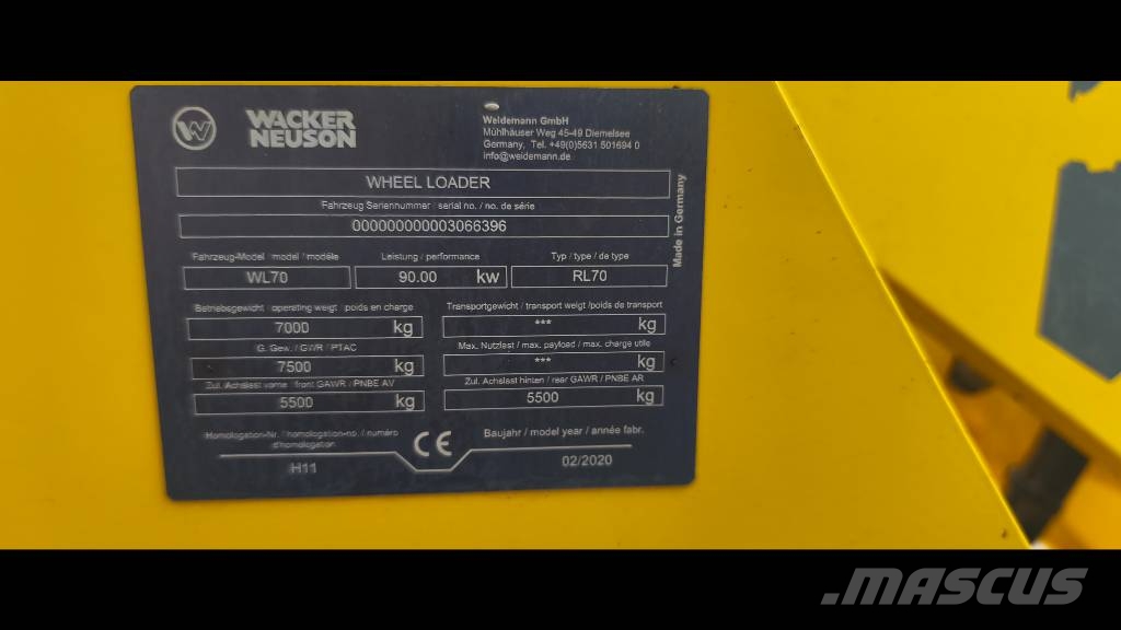 Wacker Neuson WL70 Hjullastere