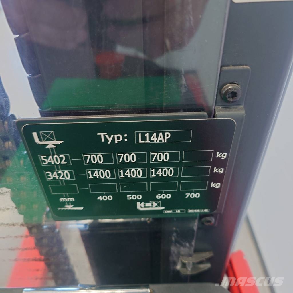 Linde L14AP/1173 Stāvot vadāmie palešu krautņotāji