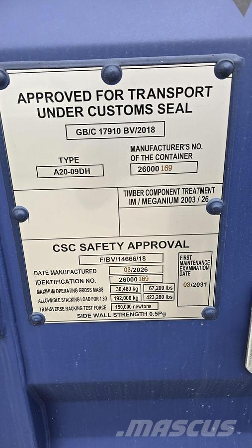 Big 20ft Container 운송 컨테이너