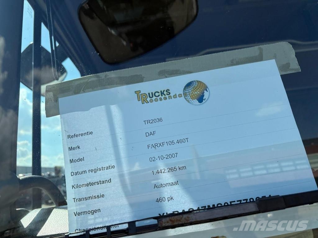 DAF XF 105,410 + euros 5 + 6x2 lift + full option Lava-kuorma-autot