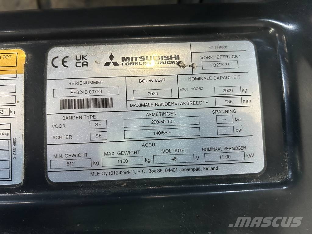 Mitsubishi FB 20 N2T Elektrische heftrucks