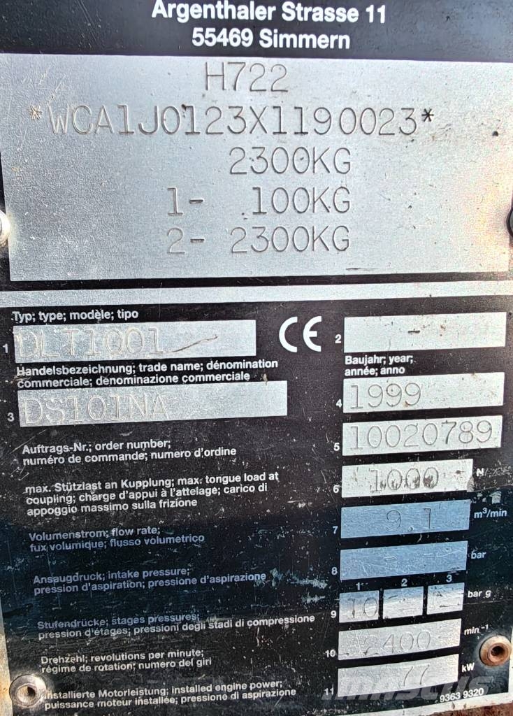Compair demag Ds100 10 bar DLT1001 Compressores