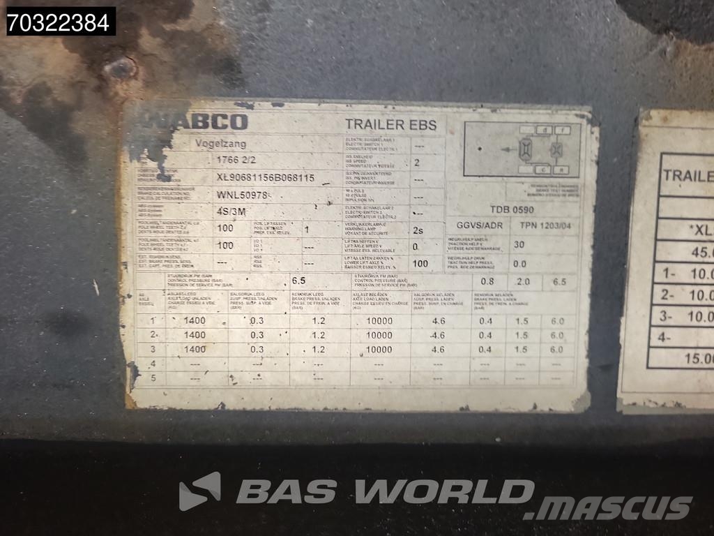 Vogelzang 1766 2/2 Lift Axle + 2x Steering Axle APK 03/2027 Flatbed/Dropside semi-trailers