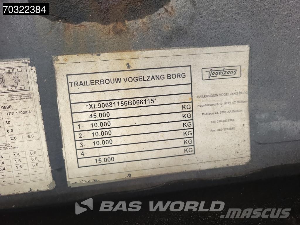 Vogelzang 1766 2/2 Lift Axle + 2x Steering Axle APK 03/2027 Flatbed/Dropside semi-trailers