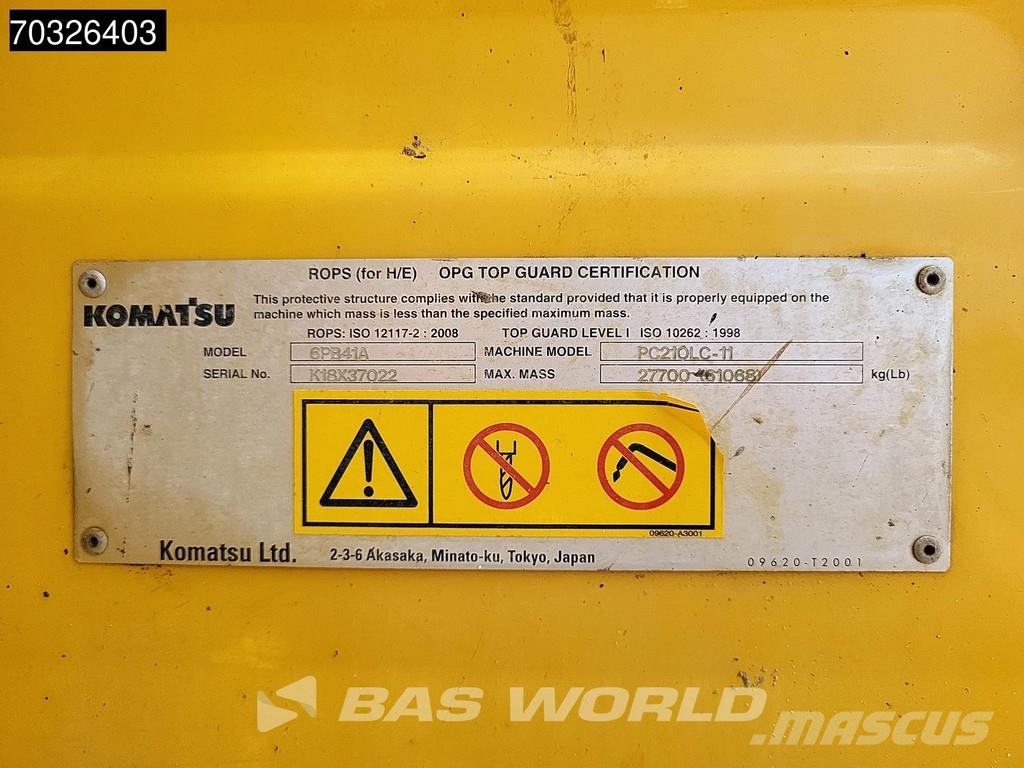 Komatsu PC210 LC-11 Kāpurķēžu ekskavatori