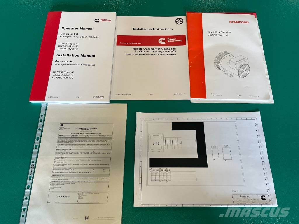 Cummins C22D5Q - 22 kVA Generator - DPX-18501-Q Generadores diésel