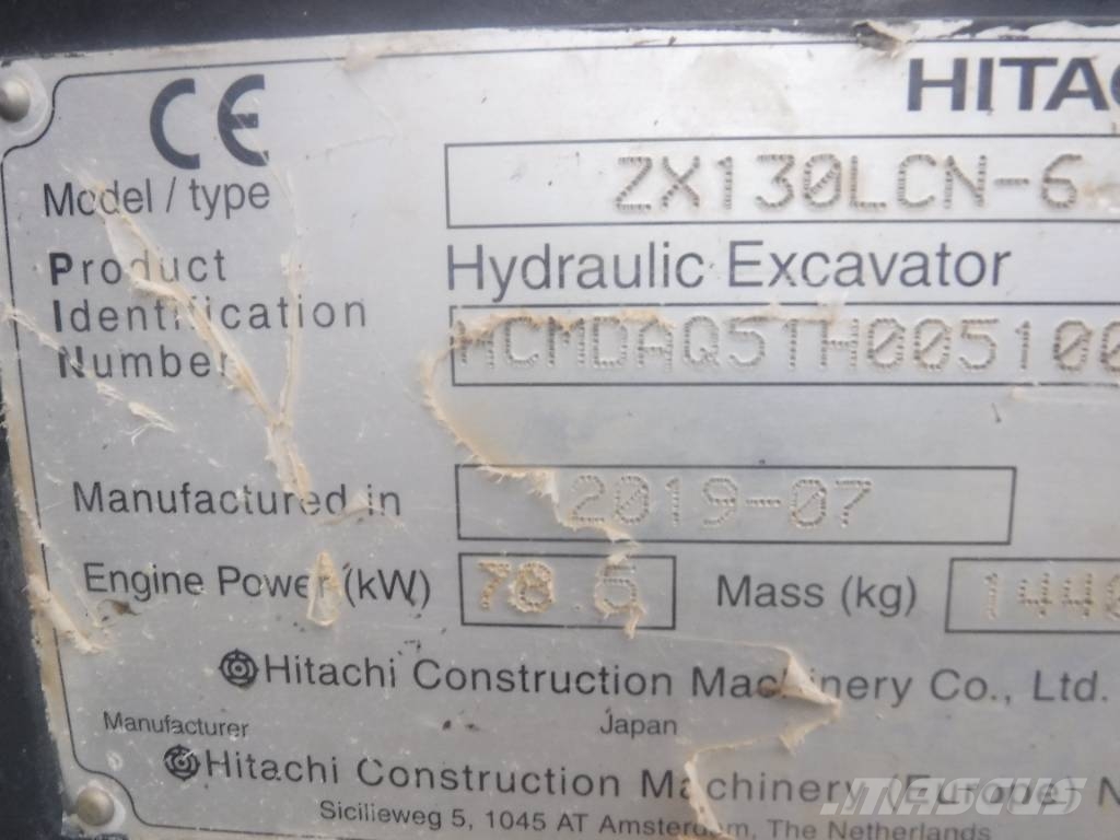 Hitachi ZX 130 LC N-6 Pásová rýpadla