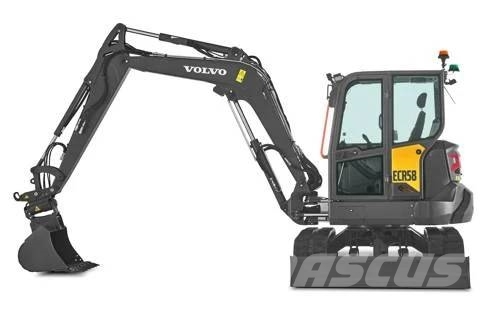 Volvo ECR 58 MIETE / RENTAL Mini ekskavatörler, 7 tona dek