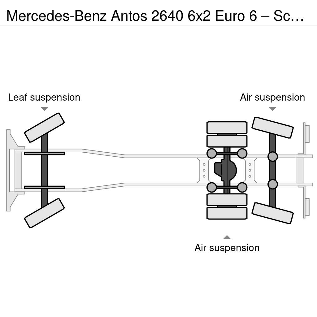 Mercedes-Benz Antos 2640 6x2 Euro 6 – Schuifzeil – Schuifdak – B Kofferaufbau