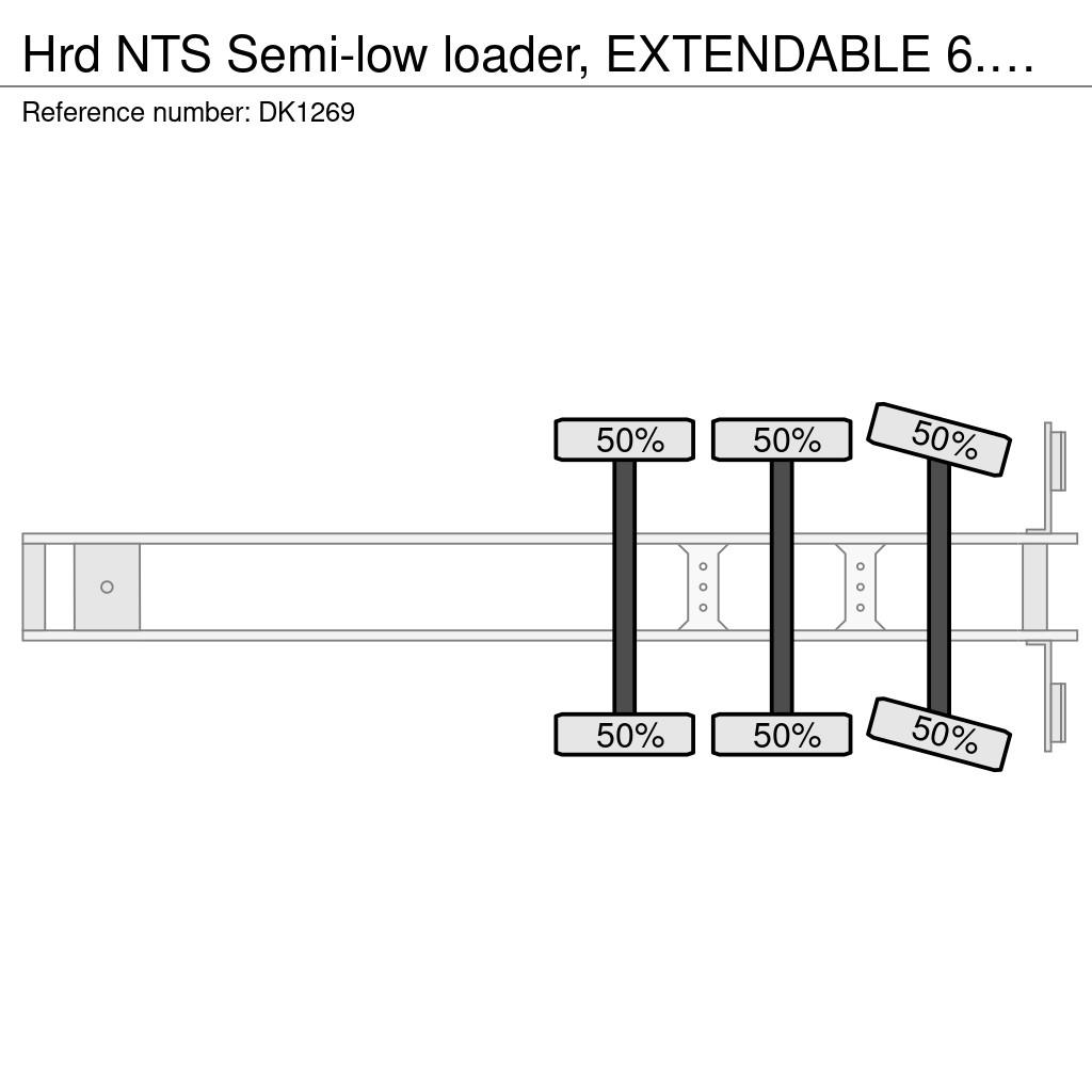 HRD NTS Semi-low loader, EXTENDABLE 6.0m!! نصف مقطورة مسطحة منخفضة